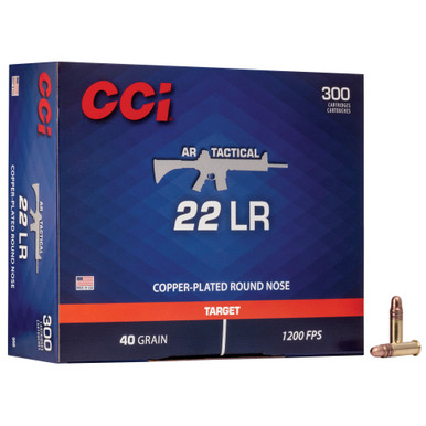 CCI AR-Style Tactical 22LR 40 Grain Copper Round Nose - 300 Round Box