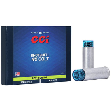 CCI 3746 Pest Control Shotshell 45 Long Colt 150gr 1000 fps Shotshell #9 Shot - 10 Shells per Box