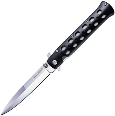 Cold Steel Ti-Lite 4" Japanese AUS-8A Satin Spear Point Blade Black Zy-Ex Handle Folder - CS-26SP
