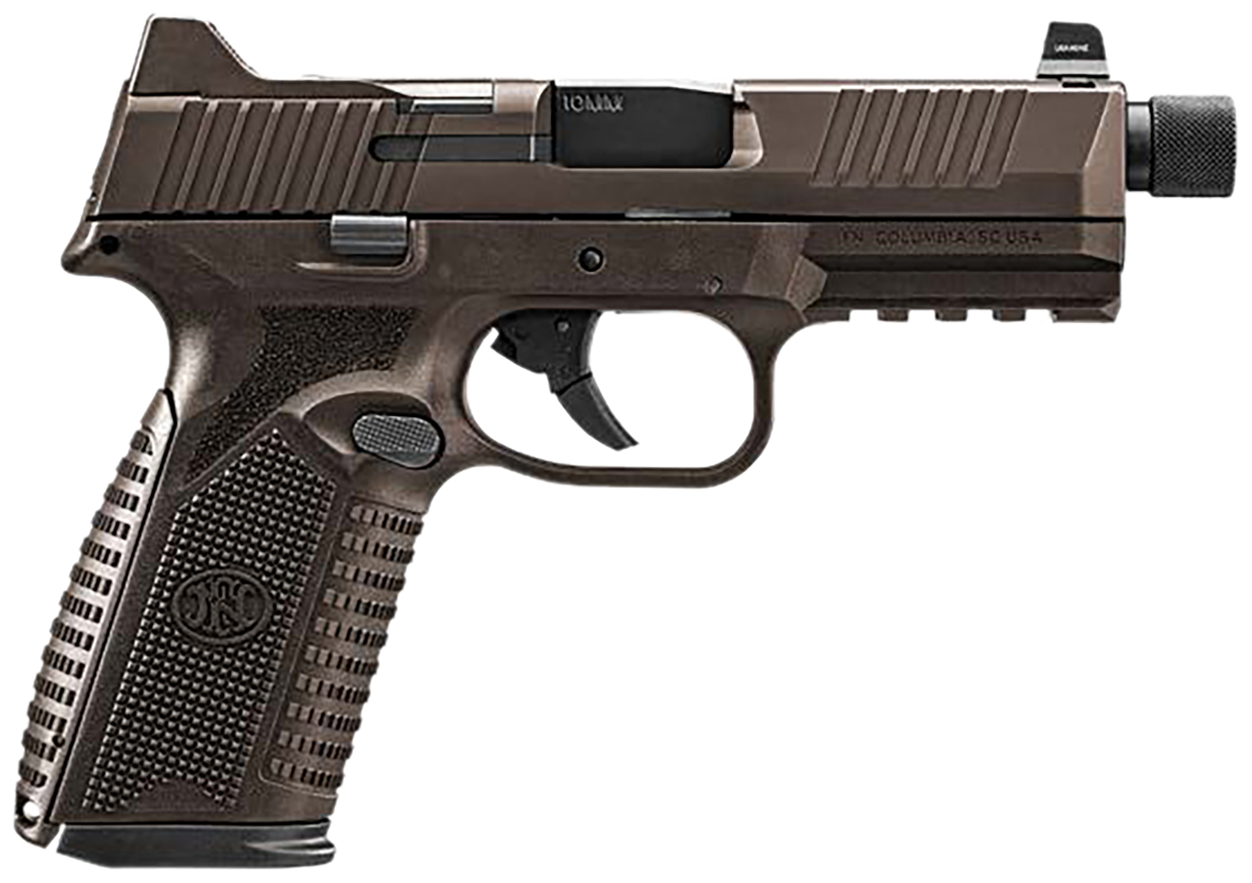 FN Herstal 510 Tactical Optic Ready Pistol 66-101951, 10mm, 4.71in, Interchangeable Backstrap Grips, Bronze Finish, 10 Rds