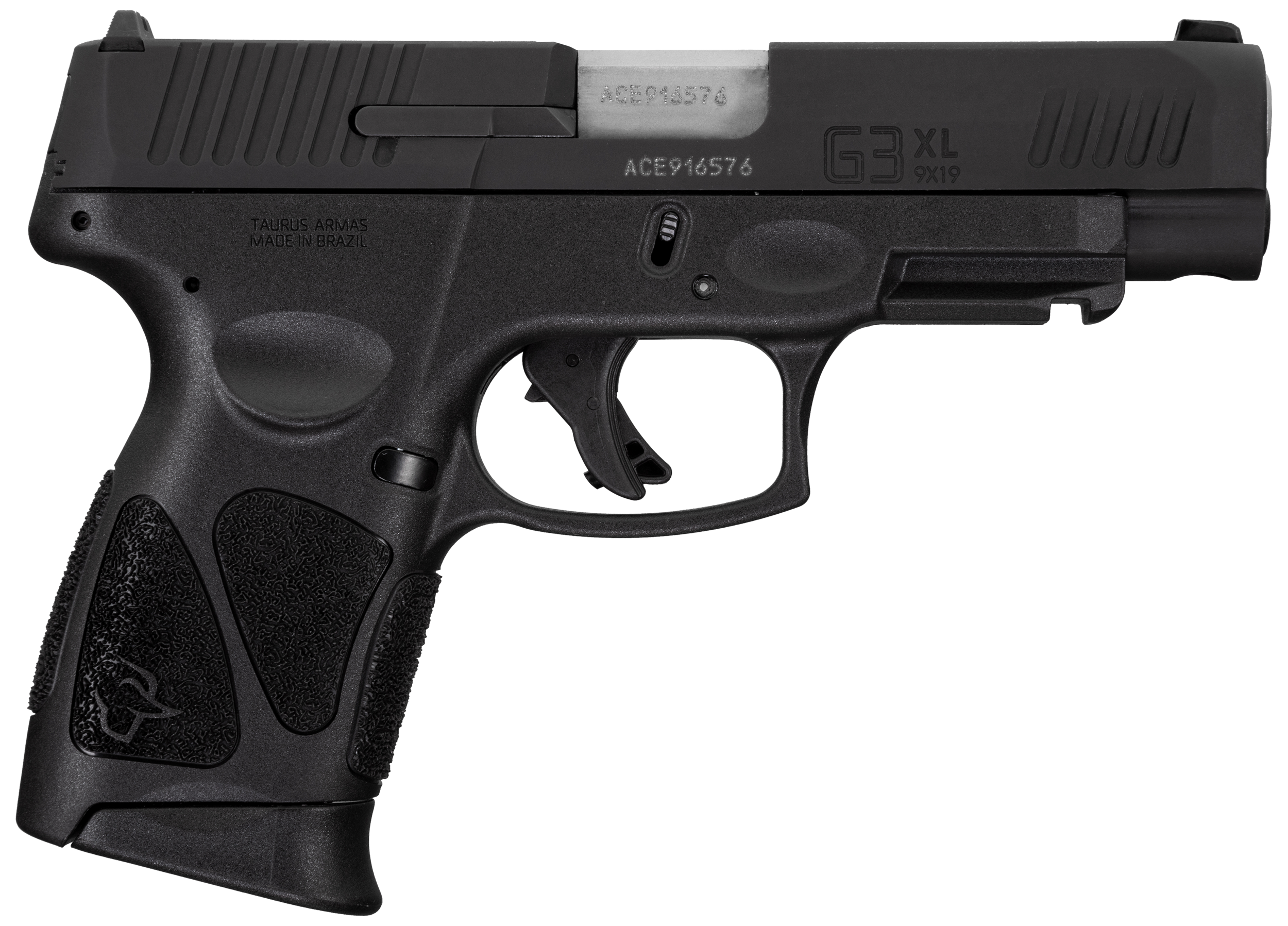 Taurus G3XL Pistol 1-G3XLSR9041-10, 9mm Luger, 4in, Black Polymer Grips, Black Finish, 10 Rds