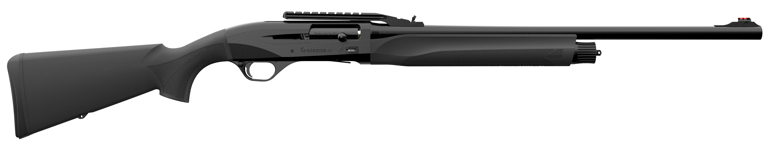 Retay USA Gordion Slug Shotgun GORSLBLK24, 12 Gauge, 24", 3" Chmbr, Stainless Aluminum Receiver, Fixed w/Pistol Grip Black Synthetic Stock