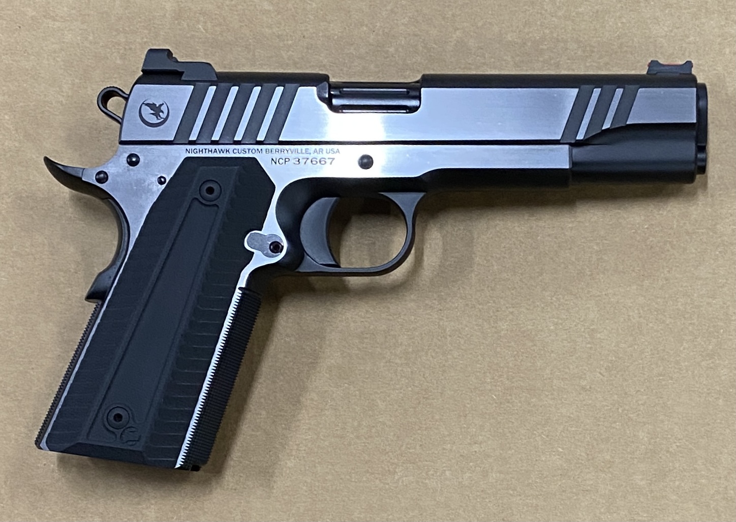 Nighthawk Custom Trooper Government 9mm 1911 Stainless Two Tone 0278