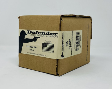 Defender 223 Rem *REMAN* Ammunition DEF22362FMJ250 62 Grain Full Metal Jacket Boat Tail 250 Rounds