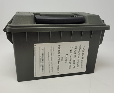 Defender 38 Special *REMAN* Ammunition DEF38SPL158RXCAN398X 158 Grain Flat Nose 398 Rounds