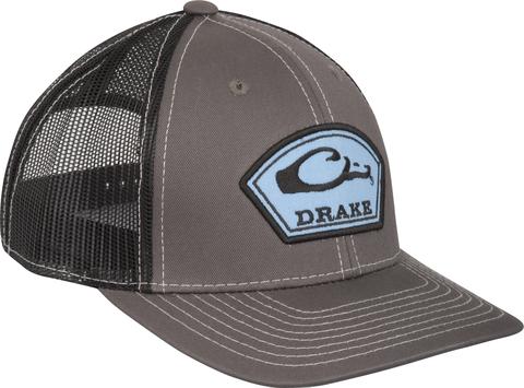 Drake Waterfowl Charcoal/Black Arch Patch Mesh Back Cap #DH3070
