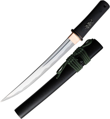 CAS Iberia Modern Tanto by Dragon King - 10 1/2” 1566 Spring Steel Blade, Black G10 Handles