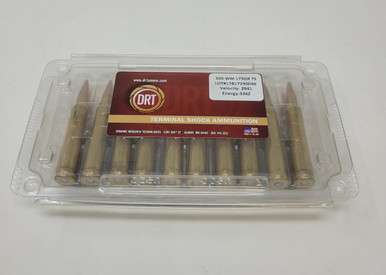 DRT 300 Win Mag Ammunition DRT300WMTS175 175 Grain Terminal Shock Hollow Point 20 Rounds
