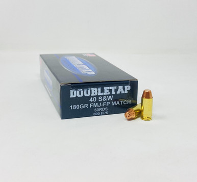 DoubleTap 40S&W Ammunition DTAP40SW180 180 Grain Full Metal Jacket Flat Point 50 Rounds