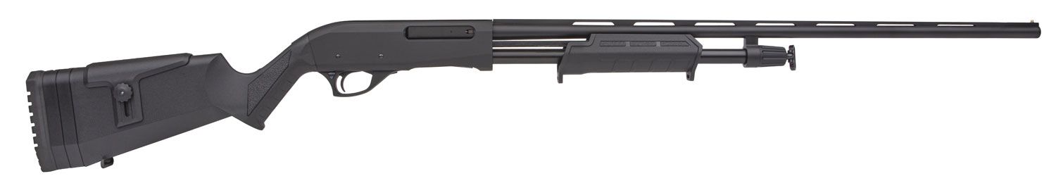 Rock Island Armory All Generations Pump Shotgun PA410H26, 26", 3" Chmbr, Black Fixed w/Adjustable Cheek Rest Stock, 5 Rds