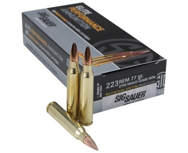 Sig Sauer 223 Rem Ammunition E223M1-20 77 grain OTM Match 20 Rounds