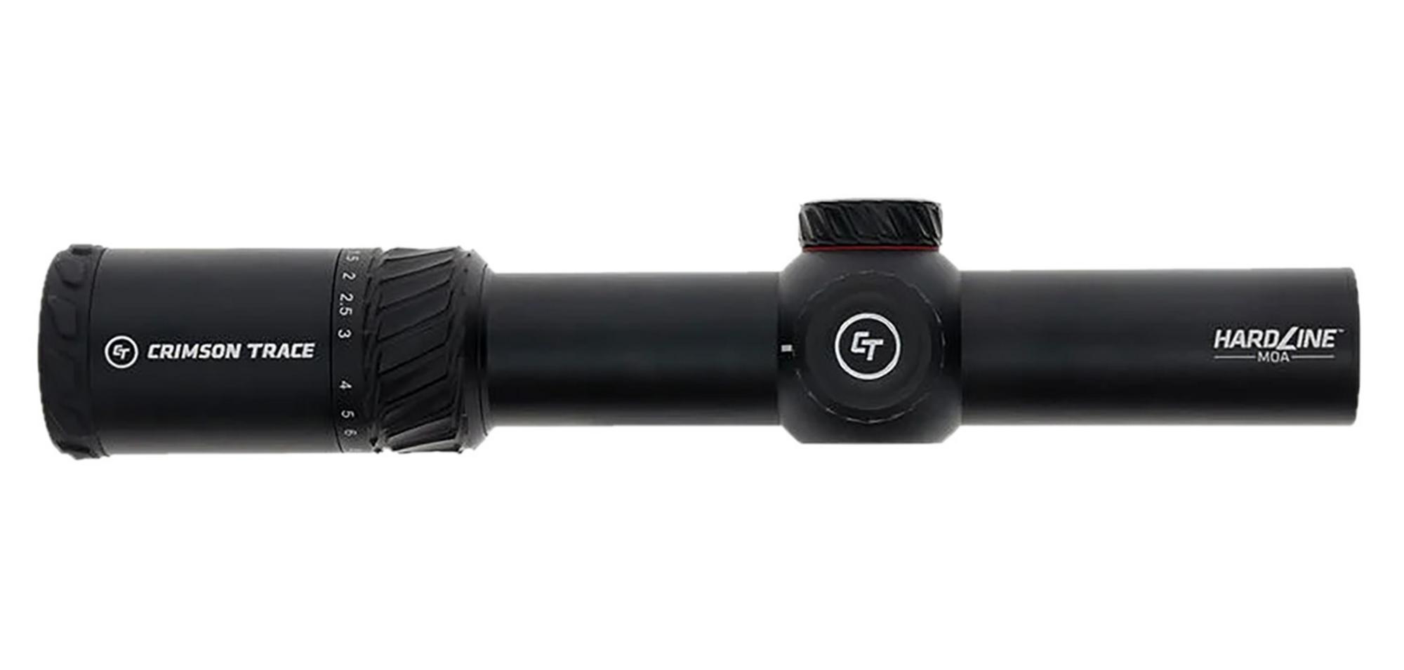 Crimson Trace Hardline Rifle Scope 013002299, 1-6x, 24mm Obj, 34mm Tube, Black, Illuminated CT TR1-MIL Reticle