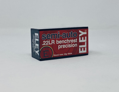 Eley 22 Long Rifle Ammunition ELEY1180 40 Grain Round Nose 50 Rounds
