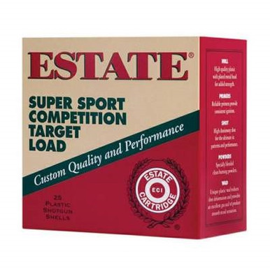 Estate 12 Gauge Ammunition ESS12L9 Super Sport Competition Load 2-3/4" 1-1/8oz #9 shot 1145FPS 250 rounds