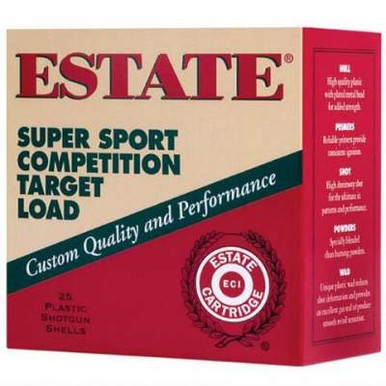 Estate 28 Gauge Ammunition Super Sport Target SS2885 2-3/4" 8.5 Shot 3/4oz 1200fps Case of 250 Rounds