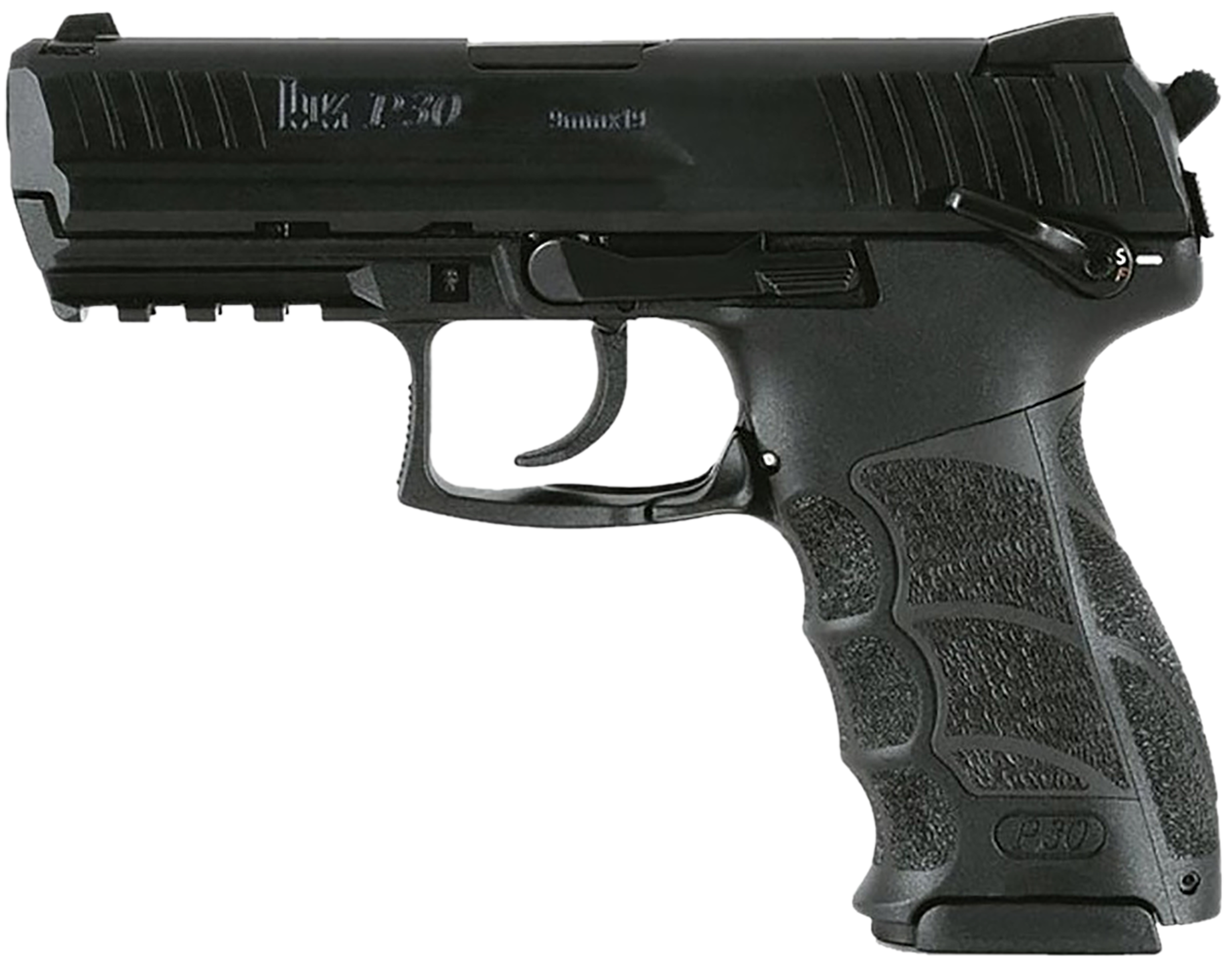 Heckler & Koch P30 V3 Pistol 81001104, 9mm Luger, 3.85in, Interchangeable Backstrap, Black Finish, 10 Rds