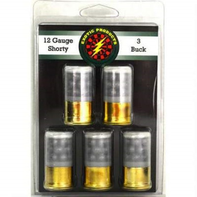 Exotic 12 Gauge Ammunition Shorty 00516 1-3/4" 3 Buckshot 21 Pellet 1215fps 5 rounds