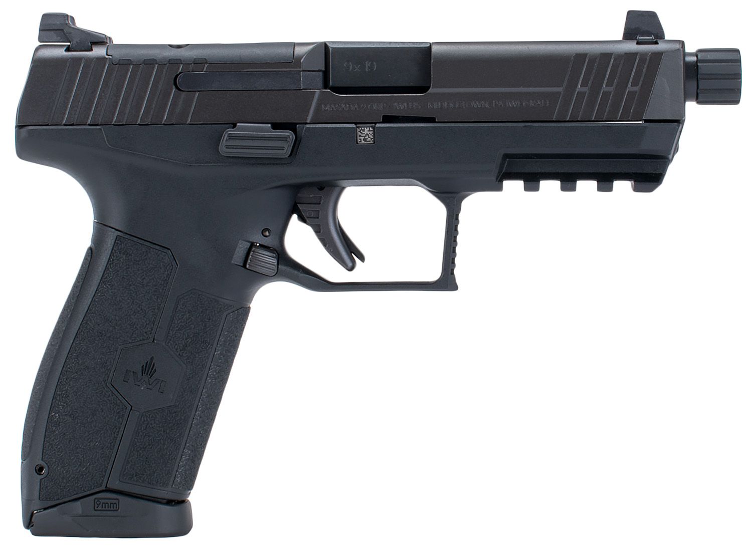 Israeli Weapon Industries MASADA Optic Ready Pistol M9ORP17TNS, 9mm Luger, 4.60in, Black Interchangeable Backstrap, Black Finish, 17 Rds