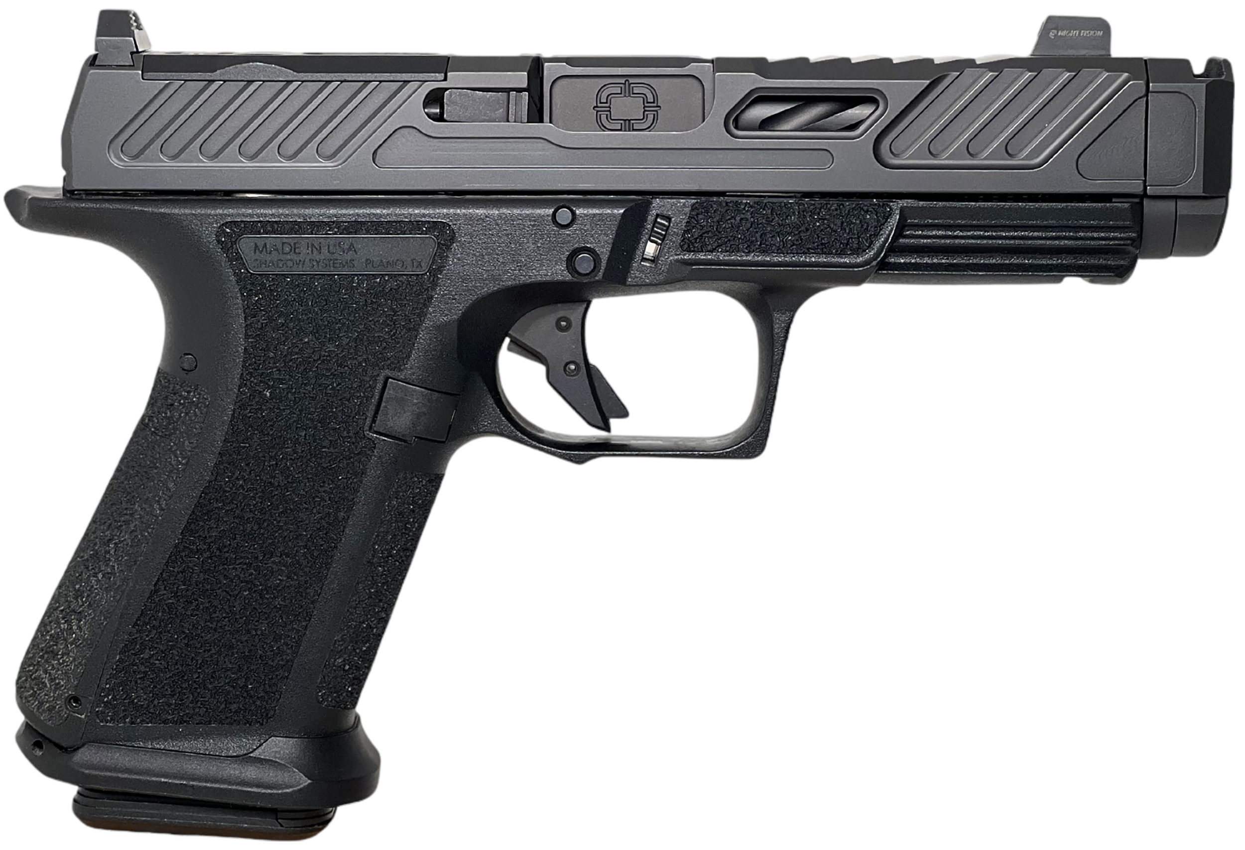 Shadow Systems MR920P Compensator Optic Ready Pistol SS1240, 9mm Luger, 4.25in, Black Interchangeable Backstrap, Black Finish, 10 Rds