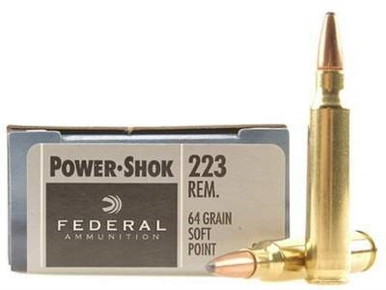 Federal 223 Rem Ammunition F223L Power-Shok 64 Grain Soft Point 20 rounds