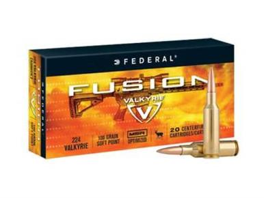 Federal 224 Valkyrie Ammunition Modern Sporting Rifle F224VLKMSR1 90 Grain 20 rounds