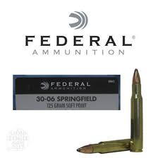 Federal 30-06 Springfield Power-Shok F3006CS 125 Grain Speer Hot-Cor Soft Point 20 rounds