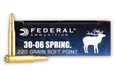 Federal 30-06 Ammunition 3006HS 220 Grain Power-Shok Soft Point 20 Rounds