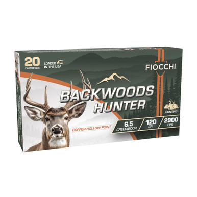 Fiocchi Ammunition Backwoods Hunter 6.5 Creedmoor 120 Grain Copper Hollow Point - 20 Round Box