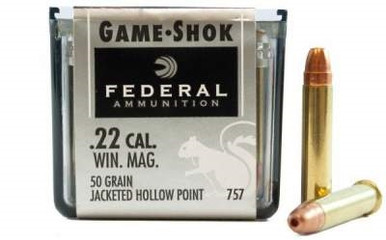 Federal 22 Mag Game-Shok F757 50gr JHP 50 rounds