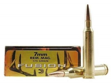 Federal 7mm Rem Mag Ammunition Fusion F7RFS2 175 Grain Spitzer Boat Tail 20 rounds