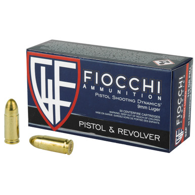 Fiocchi Centerfire Pistol 9MM 147Gr Full Metal Jacket - 50 Round Box