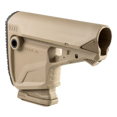 FAB Defense GL-CORE M M4 Survival Buttstock with Built-in Mag Carrier - Includes (1) 10 Round Magazine, Tan