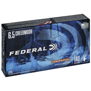 Federal PowerShok 6.5 Creedmoor 140Gr Soft Point - 20 Rounds per Box