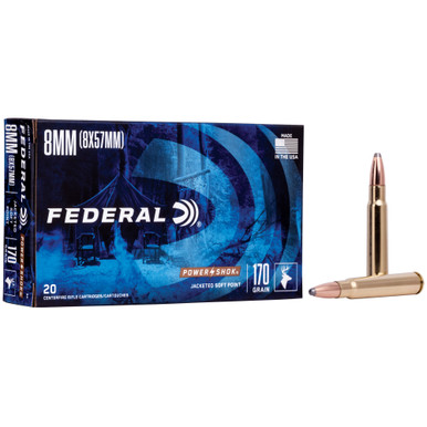 Federal PowerShok 8MM Mauser 170 Grain Soft Point - 20 Round Box