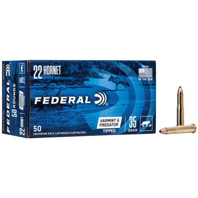 Federal American Eagle Varmint & Predator 22 Hornet 35 Grain Tipped Varmint - 50 Round Box