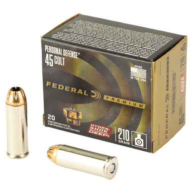 Federal Premium Hydra-Shok Deep .45 Colt 210gr JHP Defensive Ammo - P45CHSD1