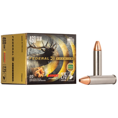 Federal Premium 460 S&W 275 Grain Barnes Expander Lead Free - 20 Round Box, California Certified Nonlead Ammunition