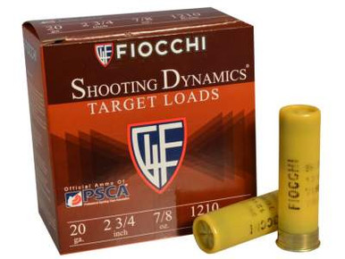 Fiocchi 20 Gauge Ammunition Shooting Dynamics Target FI20SD8CASE 2-3/4" #8 Lead Shot 7/8oz 1210 fps 250 Rounds