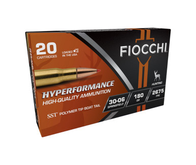Fiocchi 30-06 Ammunition FI3006HSC 180 Grain SST 20 rounds