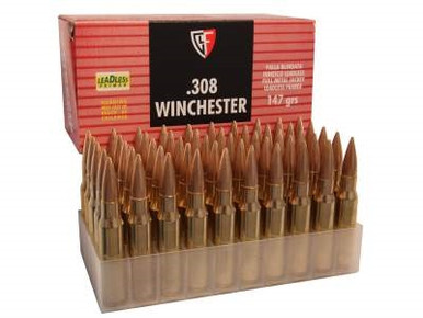 Fiocchi 308 Winchester Ammunition FI308AFM 147 Grain Full Metal Jacket 50 rounds