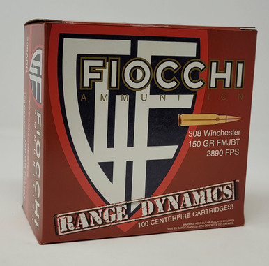 Fiocchi 308 Win Ammunition Range Pack FI308ARD 150 Grain Full Metal Jacket 100 Rounds