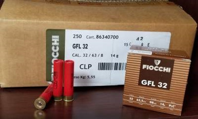 Fiocchi 32 Gauge Ammunition Field Load 2-1/2" Lead 7 Shot 1/2oz 1260fps 250 rounds