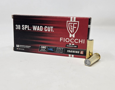 Fiocchi 38 Special Ammunition FI38LA 148 Grain Lead Wadcutter 50 rounds