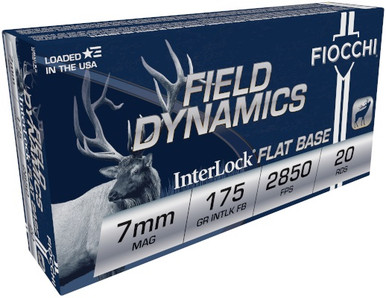 Fiocchi 7mm Rem Mag Ammunition FI7RMB 175 Grain Jacketed Soft Point FB 20 Rounds