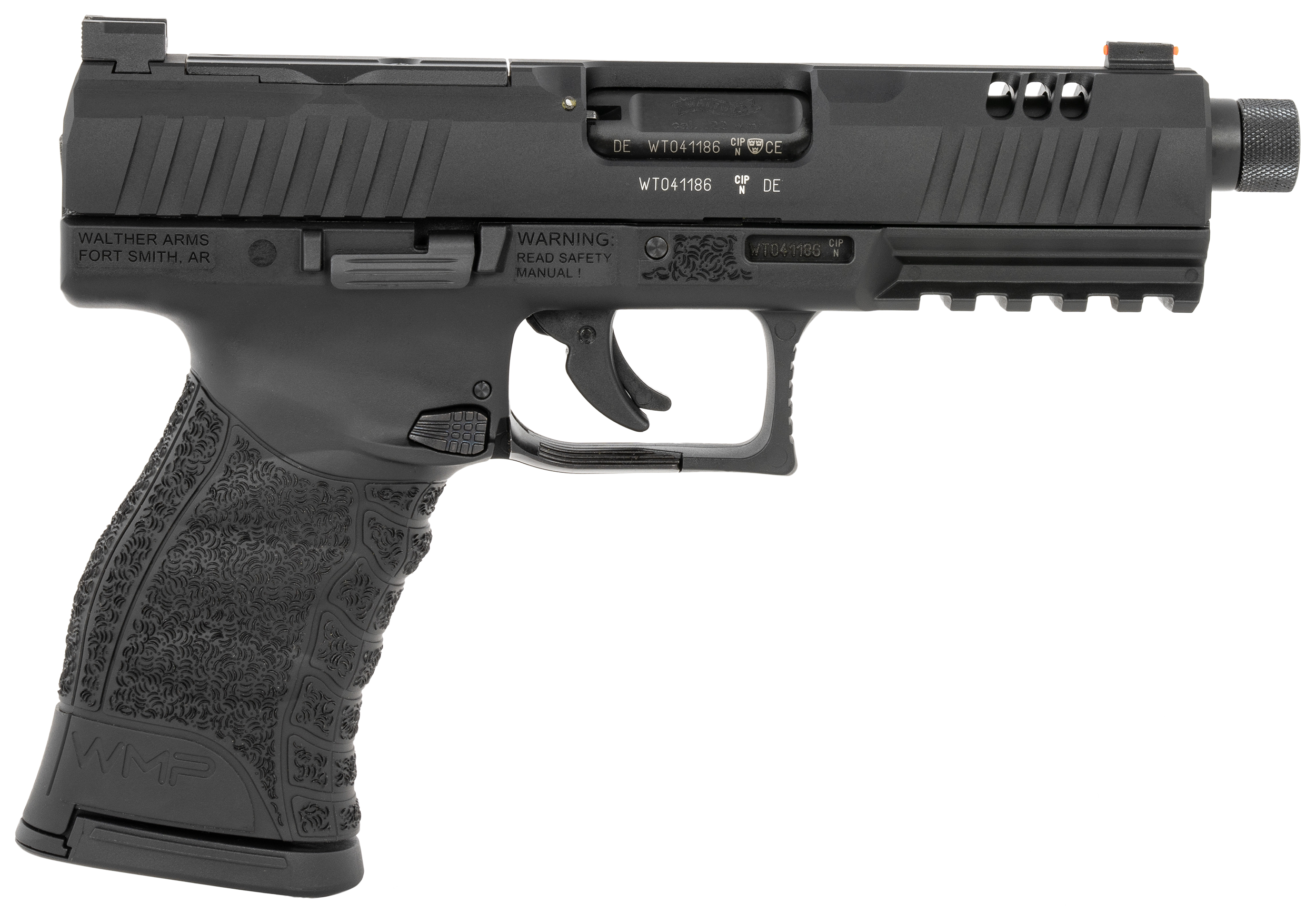 Walther WMP Optic Ready Pistol 5220303, 22 Mag, 4.90in, Textured Polymer Grips, Black Finish, 10 Rds