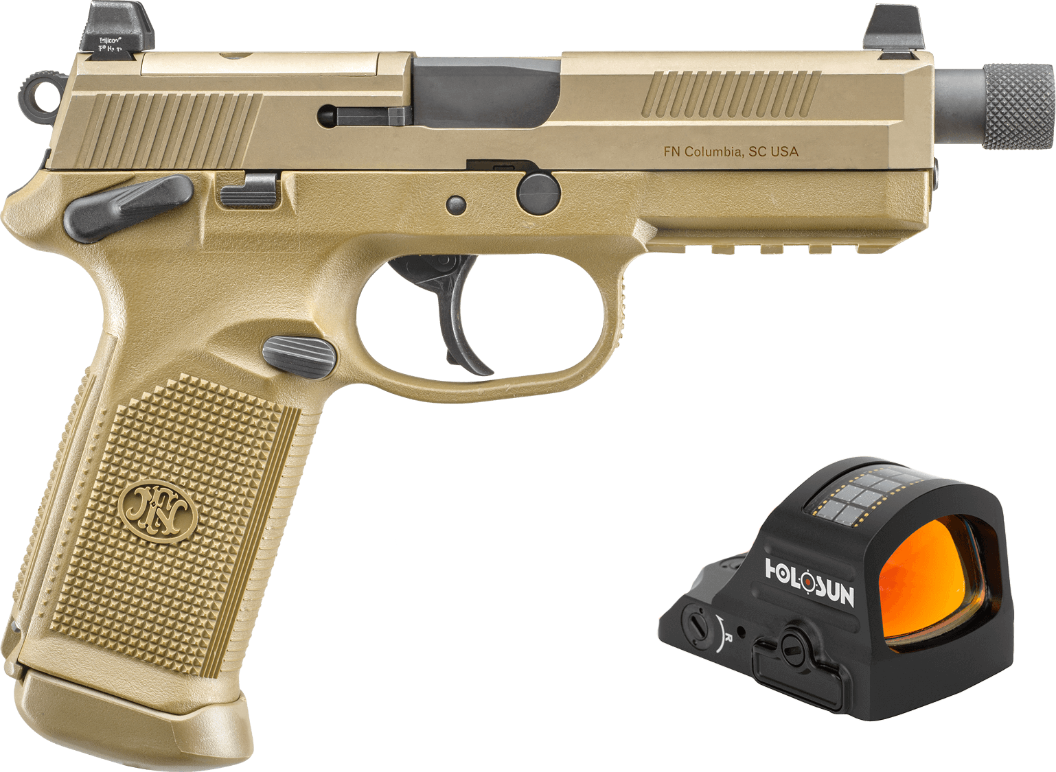 FN Herstal FNX w/Optic Optic Ready Pistol 66102270, 45 ACP, 5.30in, Flat Dark Earth Finish, 15 Rds