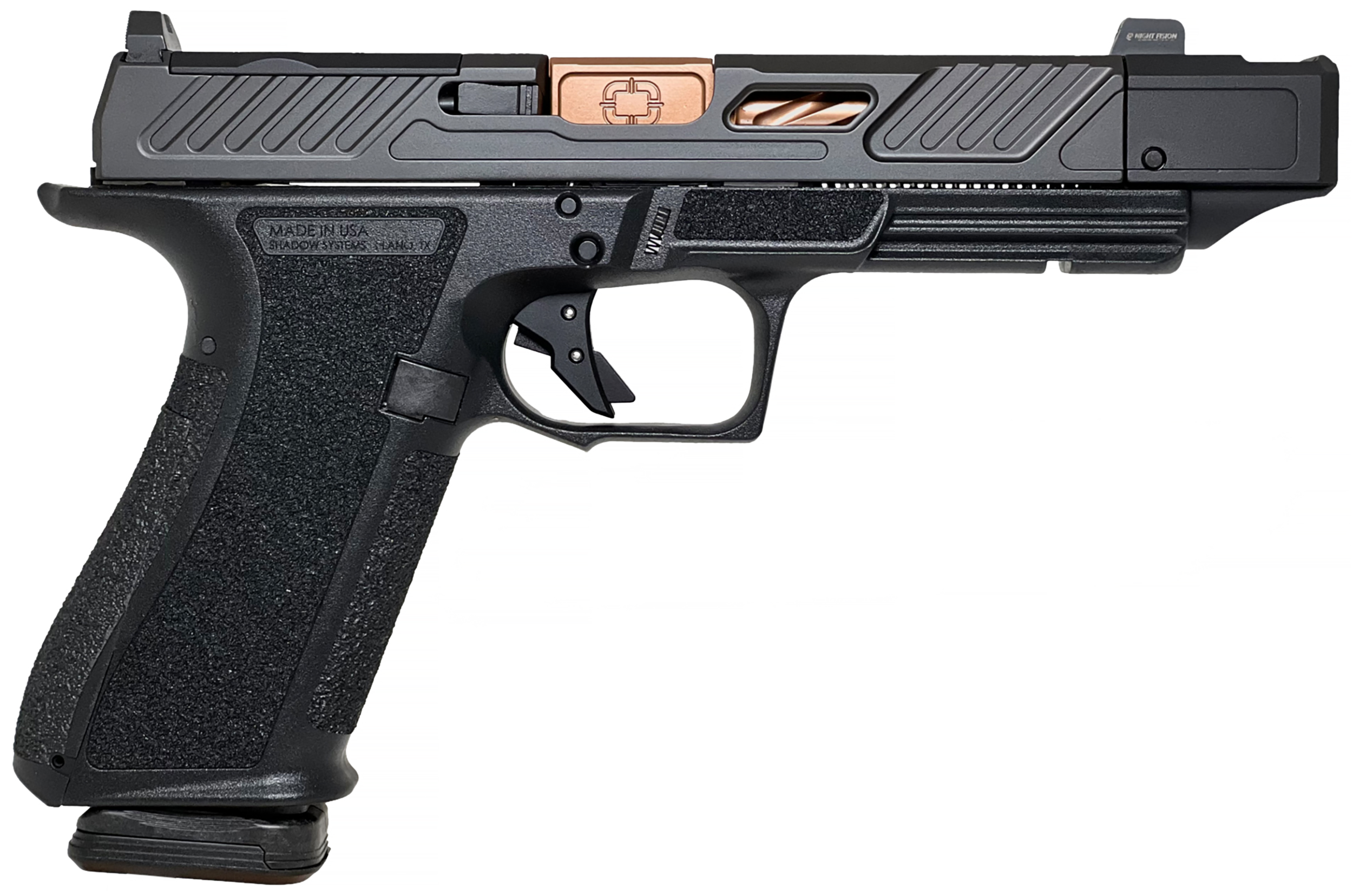 Shadow Systems DR920P Compensator Optic Ready Pistol SS2211, 9mm Luger, 4.60in, Black Interchangeable Backstrap, Black Finish, 17 Rds