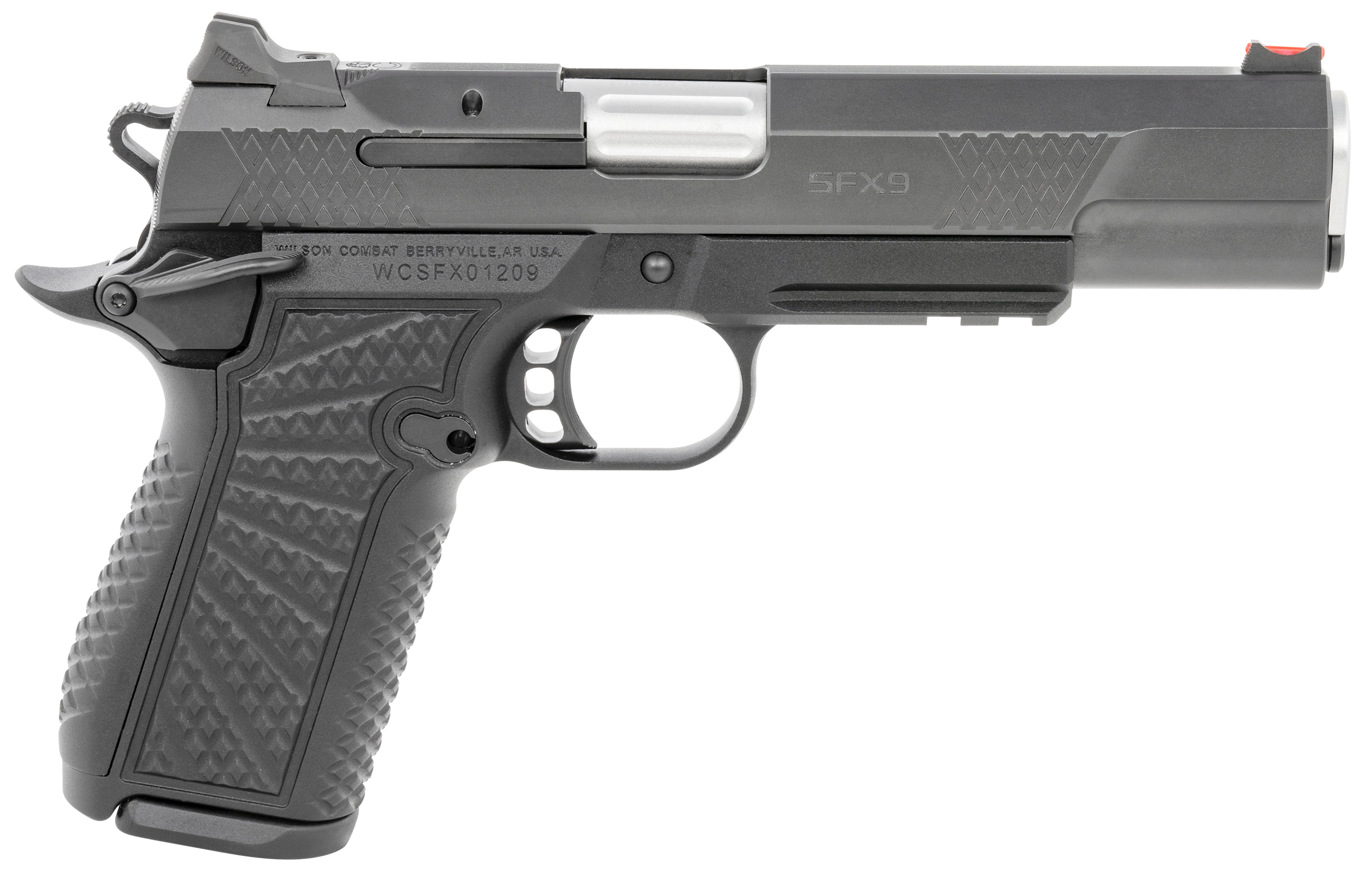 Wilson Combat SFX9 Pistol SFX9FSR5A, 9mm Luger, 5in, Black Polymer Grips, Black Finish, 15 Rds