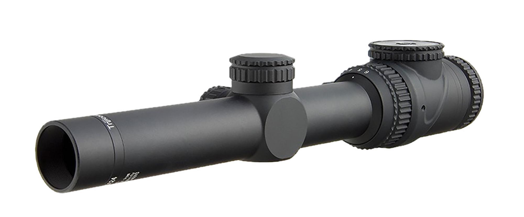 Trijicon AccuPoint Rifle Scope 200090, 1-6x, 24mm Obj, 30mm Tube, Illuminated Red Triangle Post