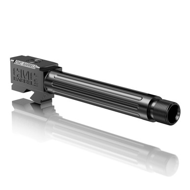 CMC Triggers Match Precision Glock 17 Threaded 9MM Fluted Barrel - Gen3-4 Compatible, Black DLC